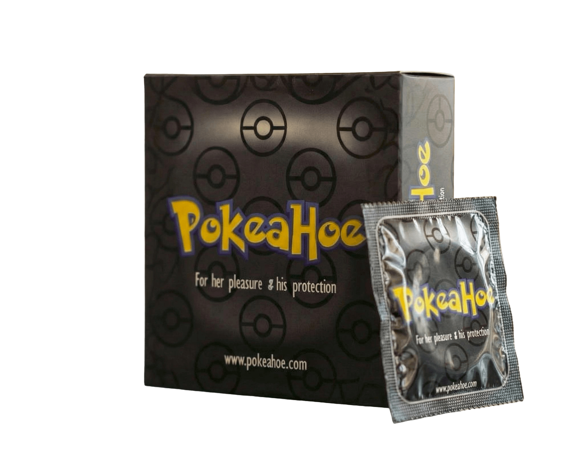 PokeaHoe box and condom wrapper transparent product cutout
