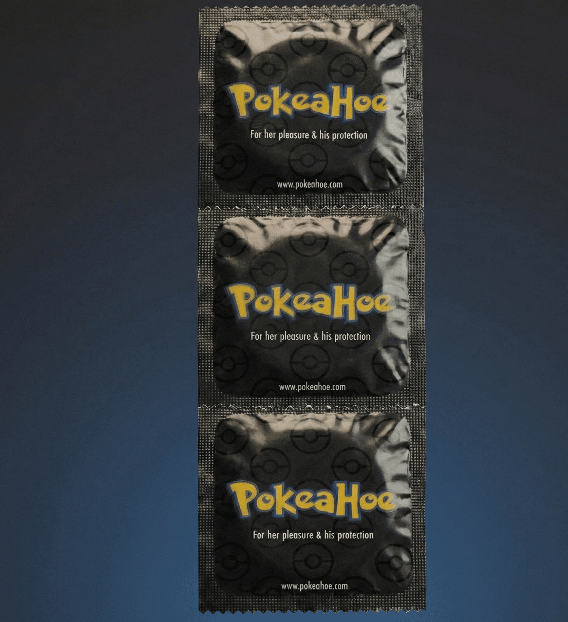 PokeaHoe vertical condom strip transparent product cutout