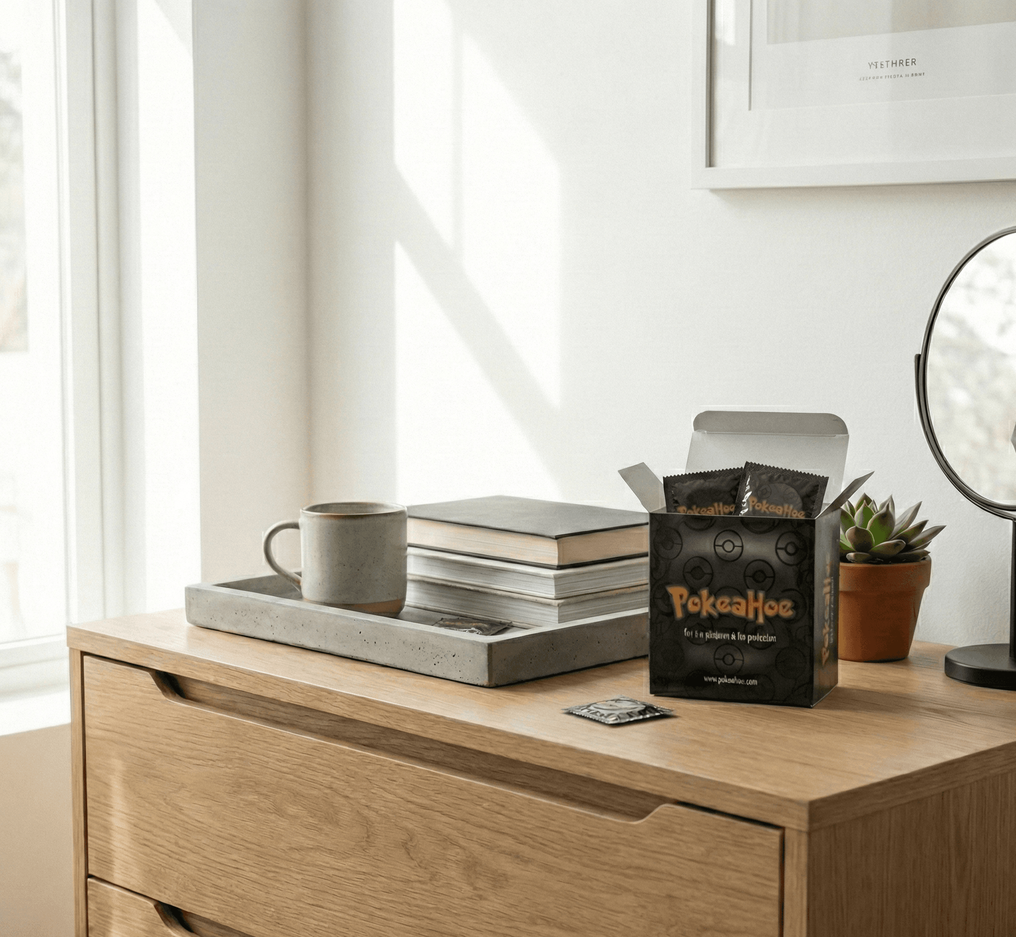 PokeaHoe packaging render with reflective lighting